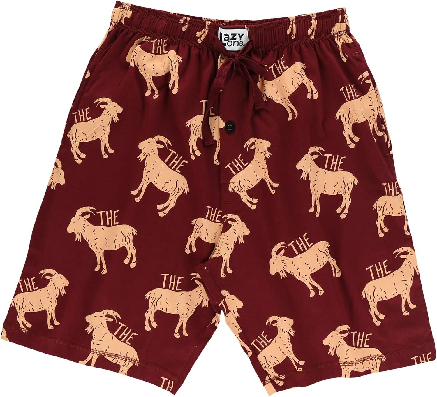 imageLazy One Pajama Shorts for Men Mens Pajama Bottoms Sleepwear Greatest Of All Time GOAT Large