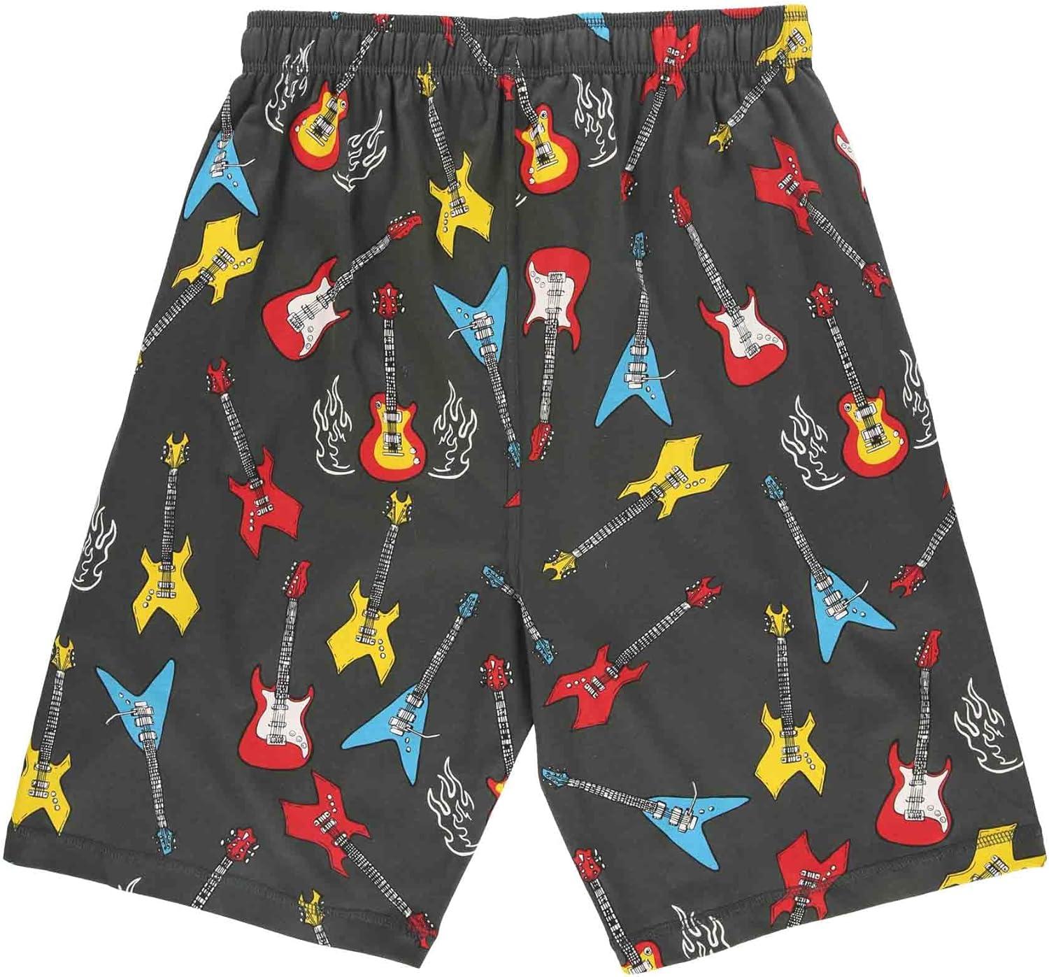 imageLazy One Pajama Shorts for Men Mens Pajama Bottoms SleepwearRockstar Guitar