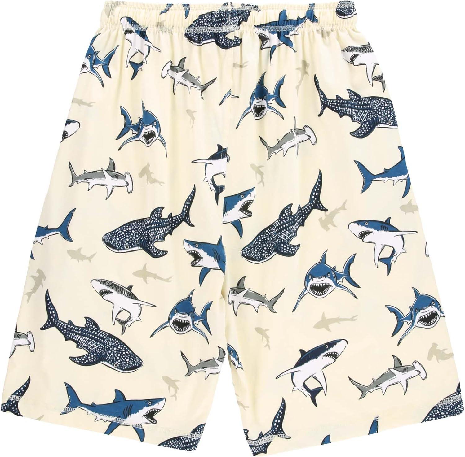 imageLazy One Pajama Shorts for Men Mens Pajama Bottoms SleepwearShark