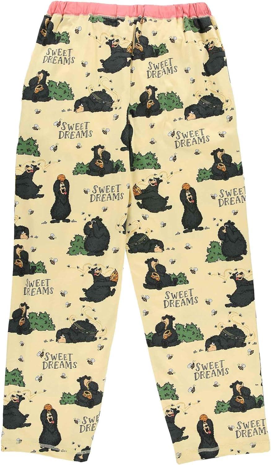 imageLazy One Pajamas for Women Cute Garden and Bear Pajama Pants and Top SeparatesSweet Dreams Pink Womens Pajama Pant