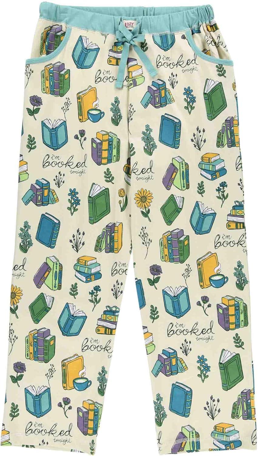 imageLazy One Pajamas for Women Cute Pajama Pants and Top SeparatesBooked Tonight Womens Pajama Pants