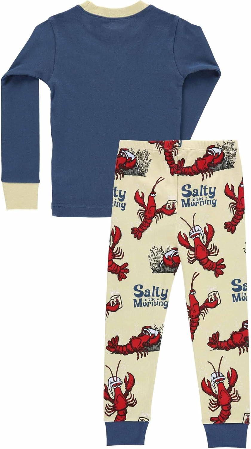 imageLazy One Warm LongSleeve PJ Sets for Girls and Boys Funny Animal Kids Pajama Sets Cozy ComfySalty in the Morning Pajama Sets