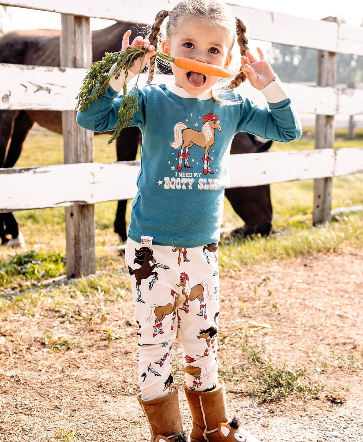 imageLazy One Warm LongSleeve PJ Sets for Girls and Boys Funny Kids Pajama Sets Cozy ComfyBooty Sleep Kid Pajama Sets