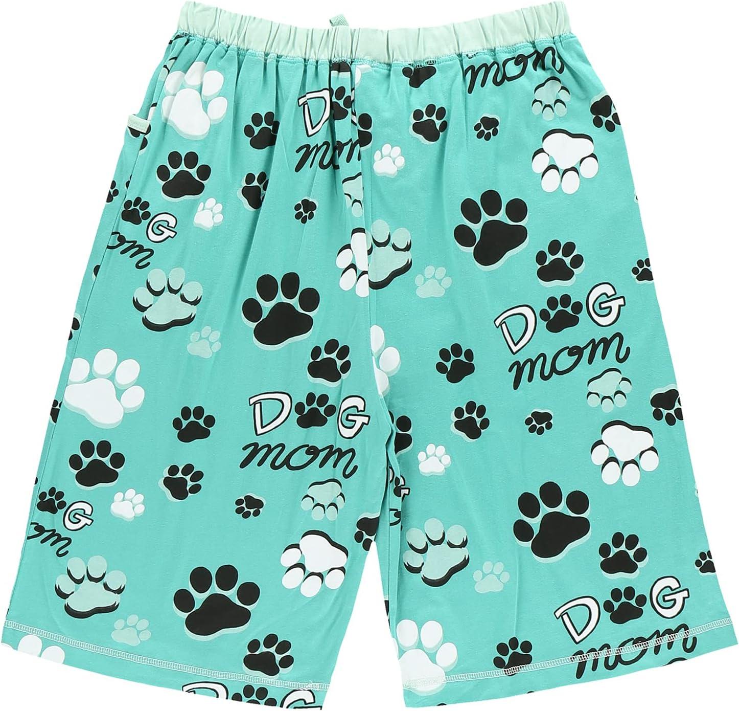 imageLazy One Womens Bermuda Shorts with Elastic Waistband and Scoop Pockets Animal Designs XSXLDog Mom Bermuda Shorts