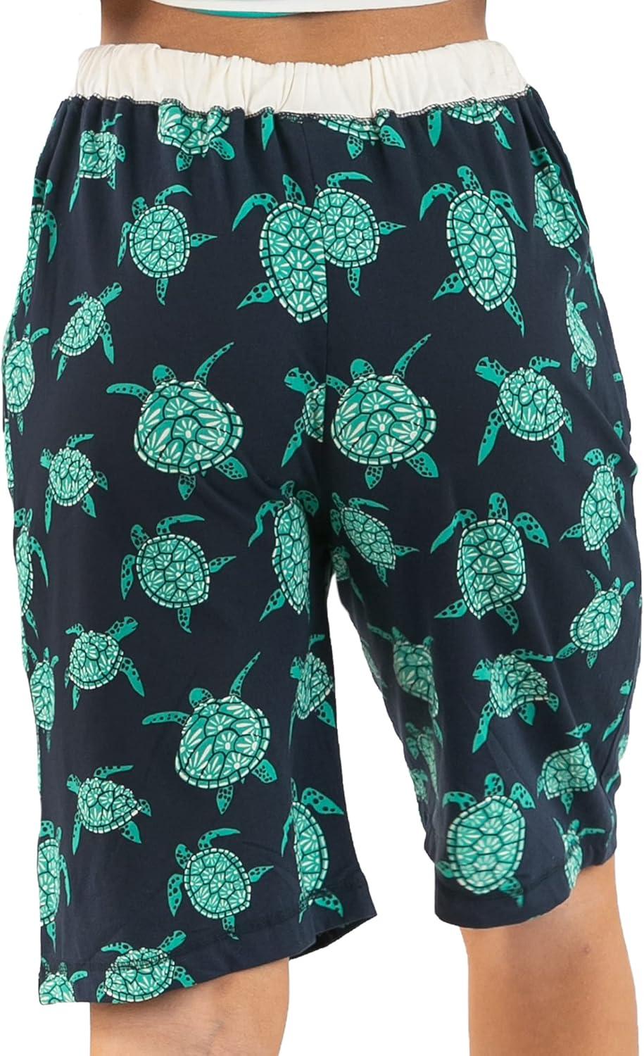 imageLazy One Womens Bermuda Shorts with Elastic Waistband and Scoop Pockets Animal Designs XSXLTurtley Awesome Bermuda Short