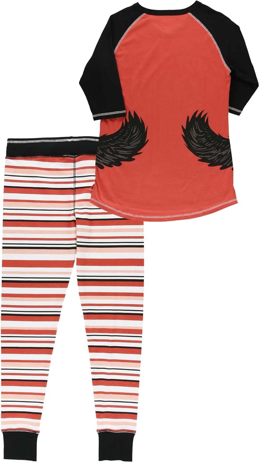 imageLazy One Womens Soft Casual Pajama Leggings and Tall Tee Sets With Cute Fun Prints Cute Womens Pajama SetsBear Hug Pink Red Pajama Set