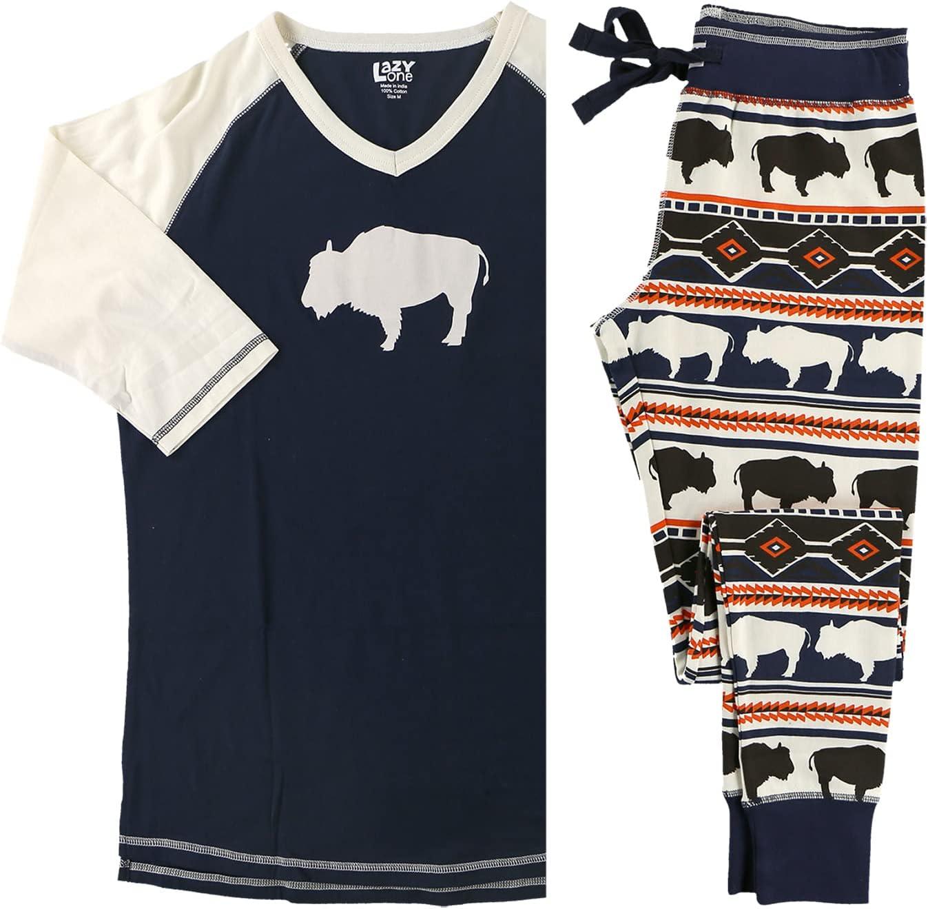 imageLazy One Womens Soft Casual Pajama Leggings and Tall Tee Sets With Cute Fun Prints Cute Womens Pajama SetsBuffalo Fair Isle Legging Set