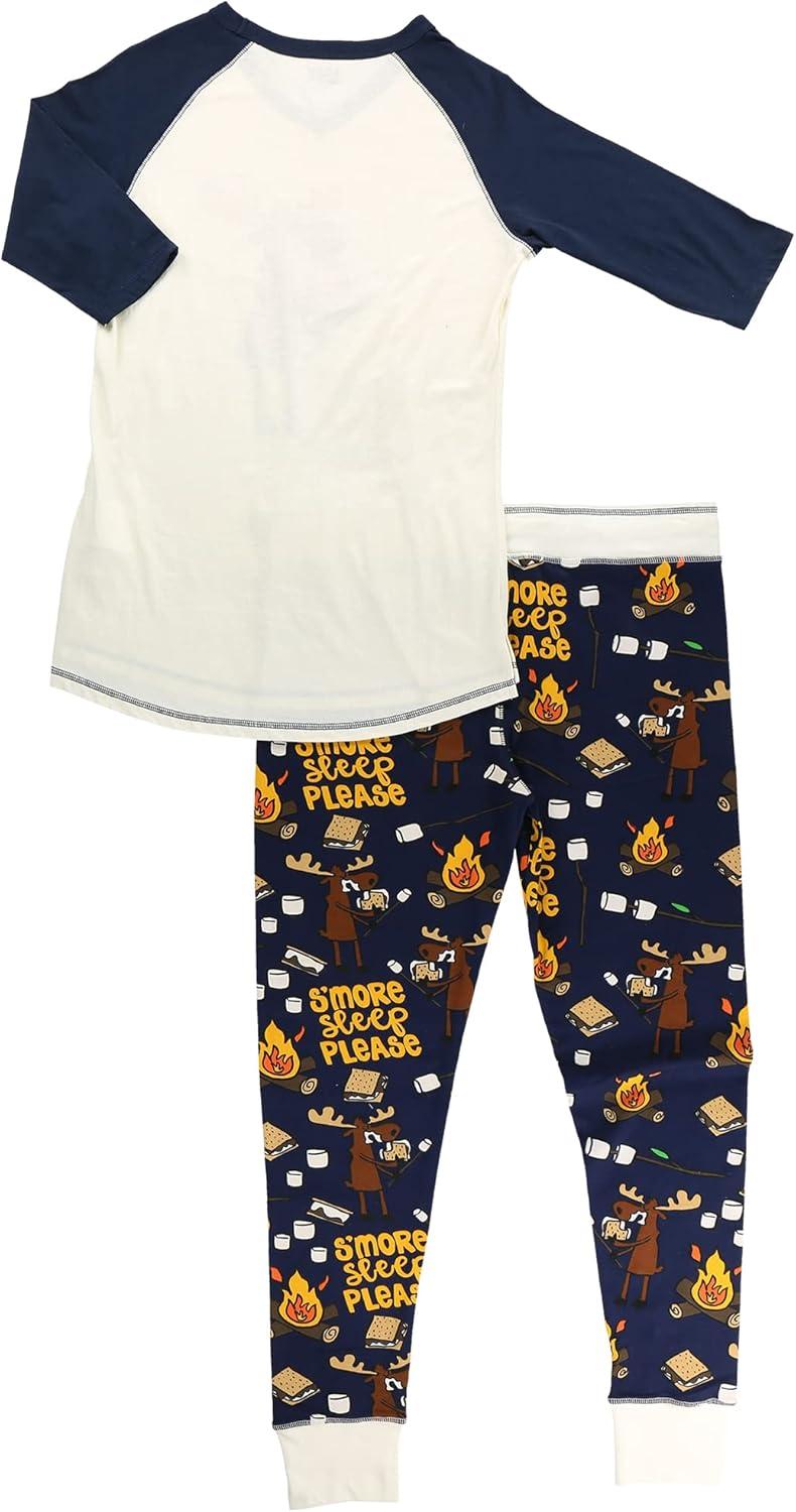 imageLazy One Womens Soft Casual Pajama Leggings and Tall Tee Sets With Cute Fun Prints Cute Womens Pajama SetsSmore Sleep Pajama Set