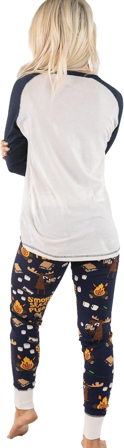 imageLazy One Womens Soft Casual Pajama Leggings and Tall Tee Sets With Cute Fun Prints Cute Womens Pajama SetsSmore Sleep Pajama Set