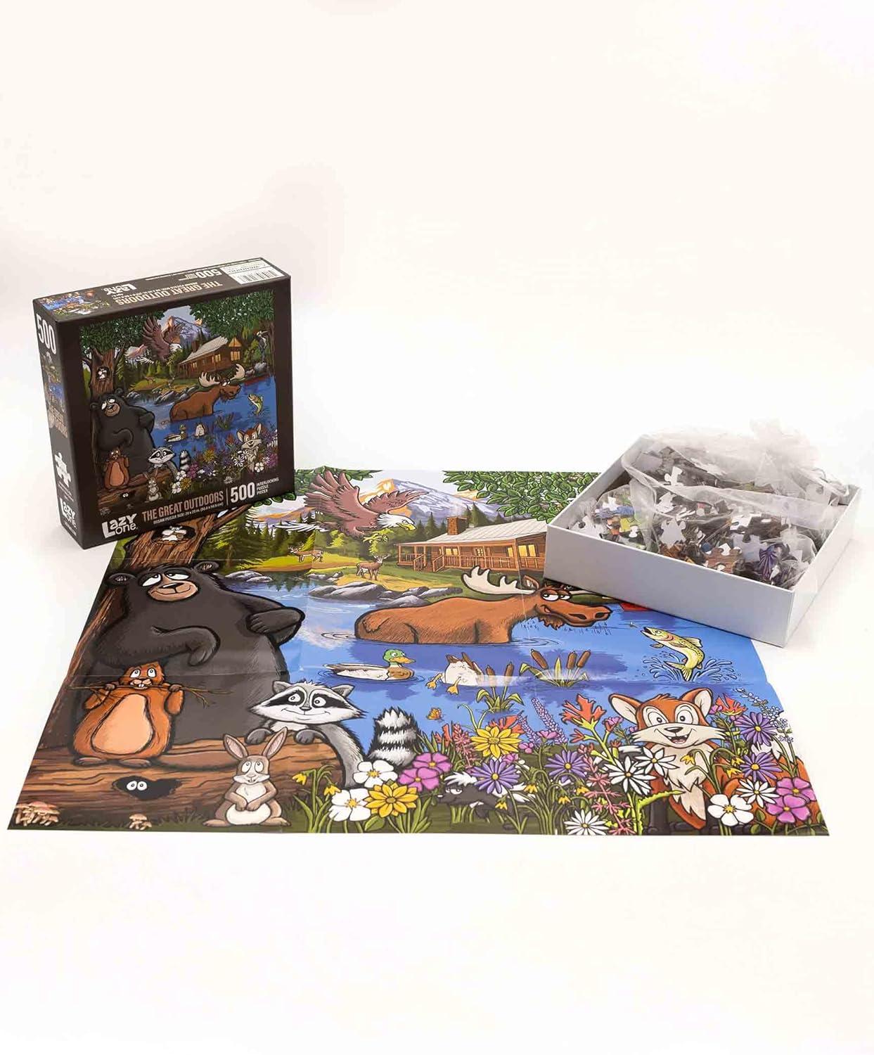 imageLazyOne Outdoor Puzzles Jigsaw Puzzles for Adults and Kids 100 250 500 Piece Puzzle for The Whole Family Great OutdoorsGreat Outdoors