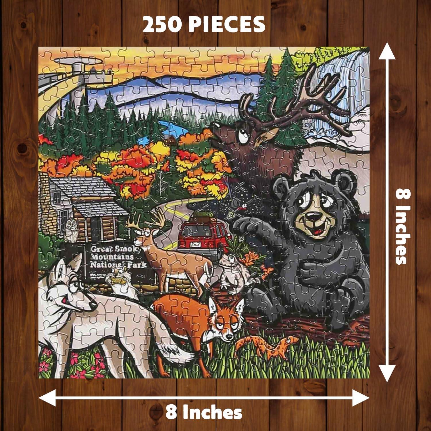 imageLazyOne Outdoor Puzzles Jigsaw Puzzles for Adults and Kids 100 250 500 Piece Puzzle for The Whole Family Great OutdoorsSmoky Mtn National Park