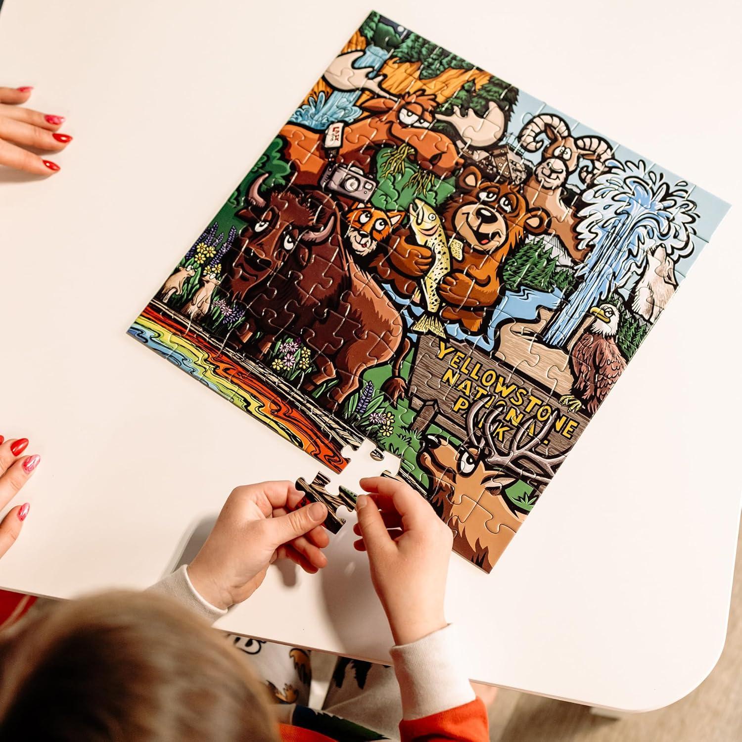 imageLazyOne Outdoor Puzzles Jigsaw Puzzles for Adults and Kids 100 250 500 Piece Puzzle for The Whole Family Great OutdoorsYellowstone National Park