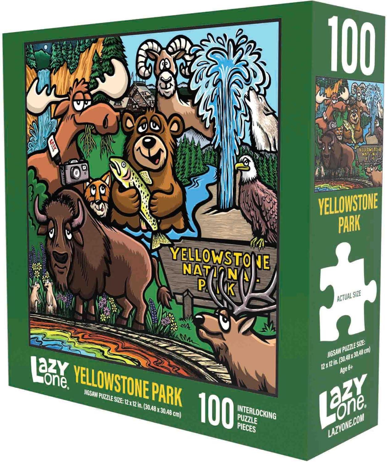 imageLazyOne Outdoor Puzzles Jigsaw Puzzles for Adults and Kids 100 250 500 Piece Puzzle for The Whole Family Great OutdoorsYellowstone National Park