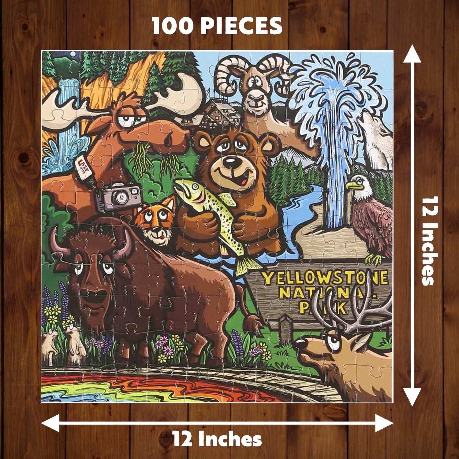 imageLazyOne Outdoor Puzzles Jigsaw Puzzles for Adults and Kids 100 250 500 Piece Puzzle for The Whole Family Great OutdoorsYellowstone National Park