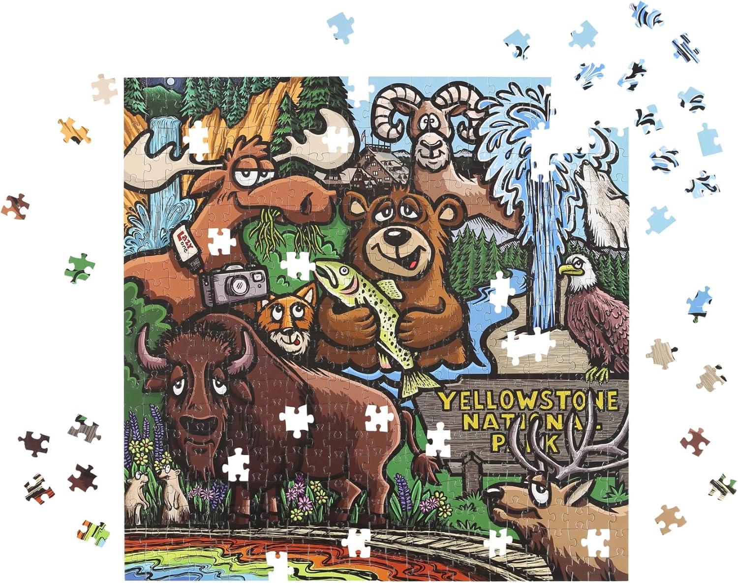 imageLazyOne Outdoor Puzzles Jigsaw Puzzles for Adults and Kids 100 250 500 Piece Puzzle for The Whole Family Great OutdoorsYellowstone National Park