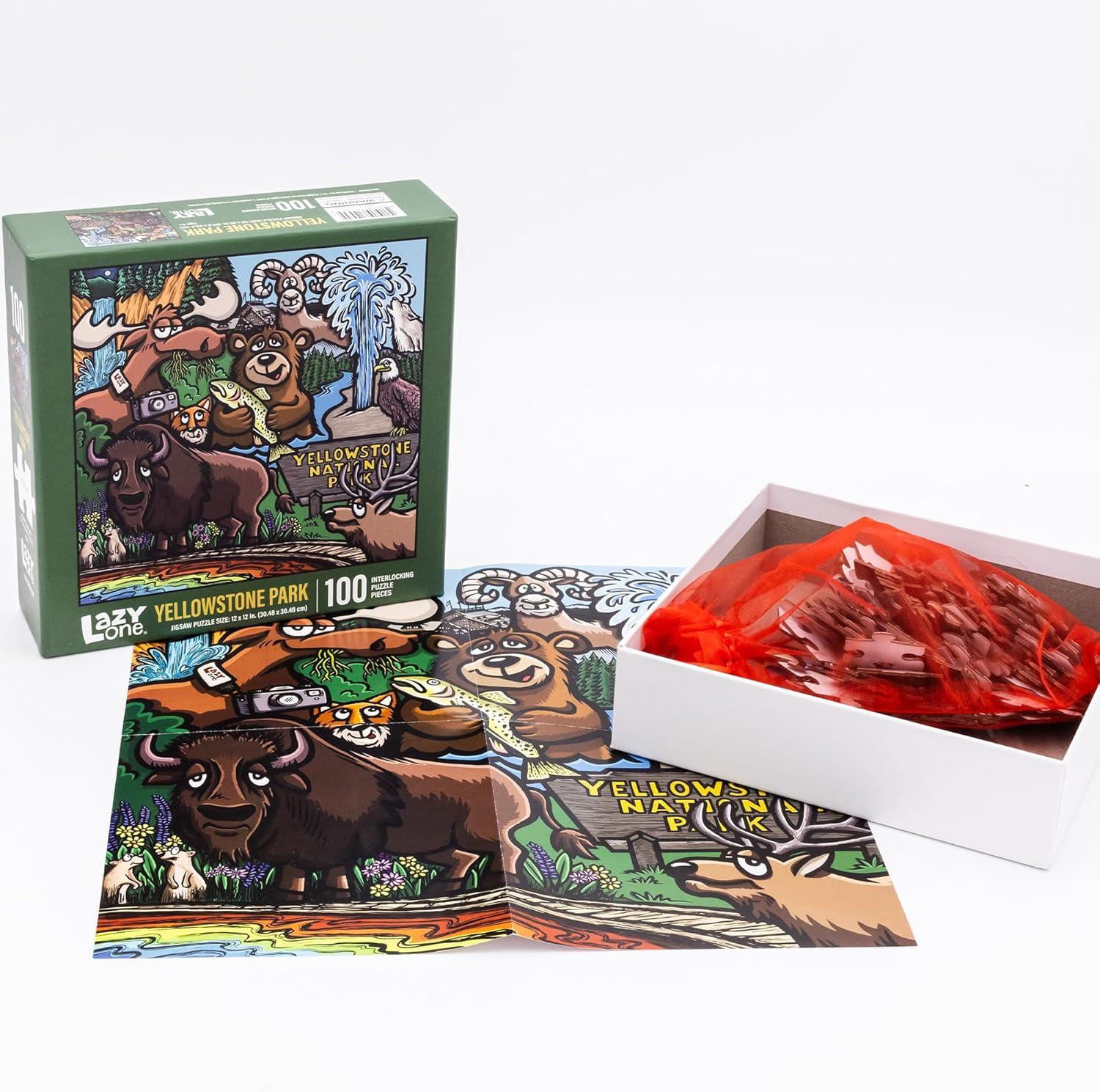 imageLazyOne Outdoor Puzzles Jigsaw Puzzles for Adults and Kids 100 250 500 Piece Puzzle for The Whole Family Great OutdoorsYellowstone National Park