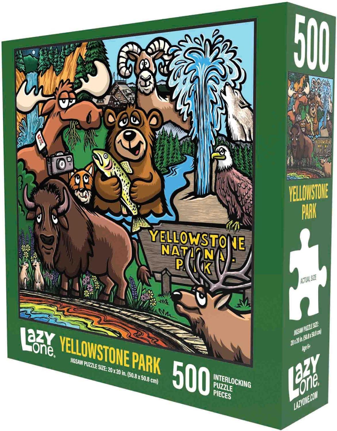imageLazyOne Outdoor Puzzles Jigsaw Puzzles for Adults and Kids 100 250 500 Piece Puzzle for The Whole Family Great OutdoorsYellowstone National Park