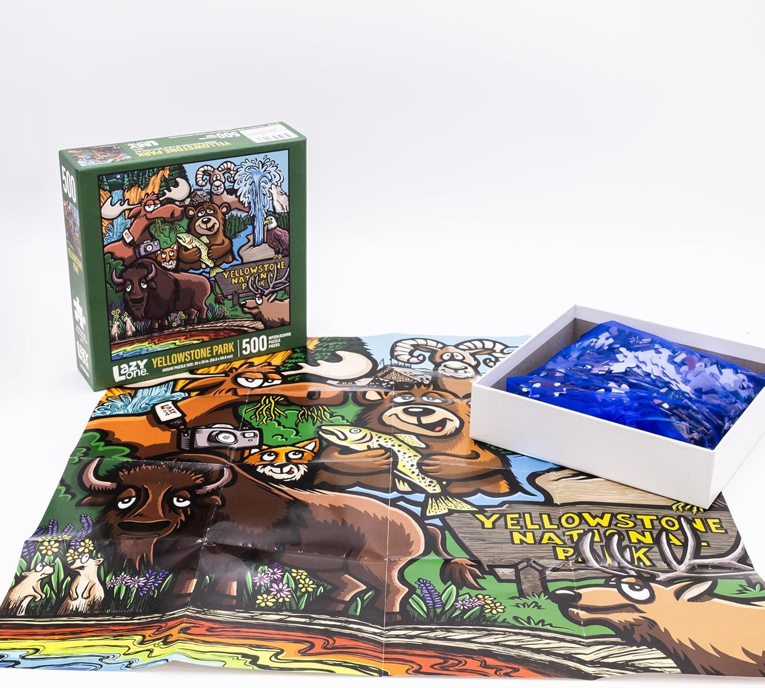 imageLazyOne Outdoor Puzzles Jigsaw Puzzles for Adults and Kids 100 250 500 Piece Puzzle for The Whole Family Great OutdoorsYellowstone National Park