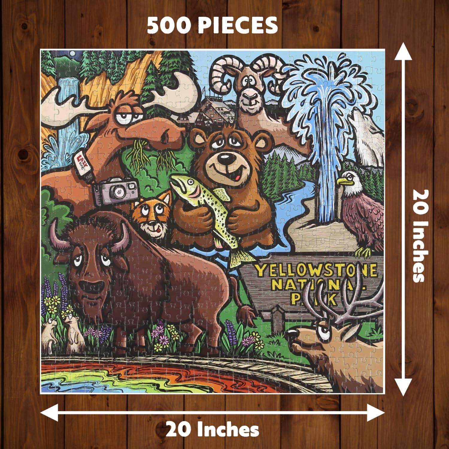 imageLazyOne Outdoor Puzzles Jigsaw Puzzles for Adults and Kids 100 250 500 Piece Puzzle for The Whole Family Great OutdoorsYellowstone National Park