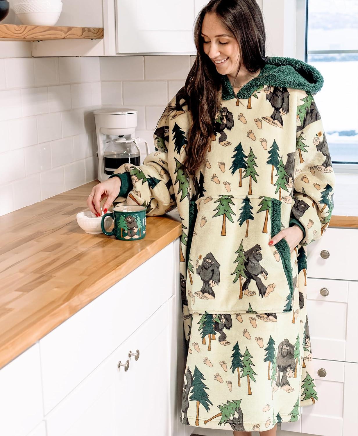 imageLazyOne Oversized Blanket Hoodie Oversized Hoodies for Women and Men One Size Fits All Wearable BlanketsBigfoot