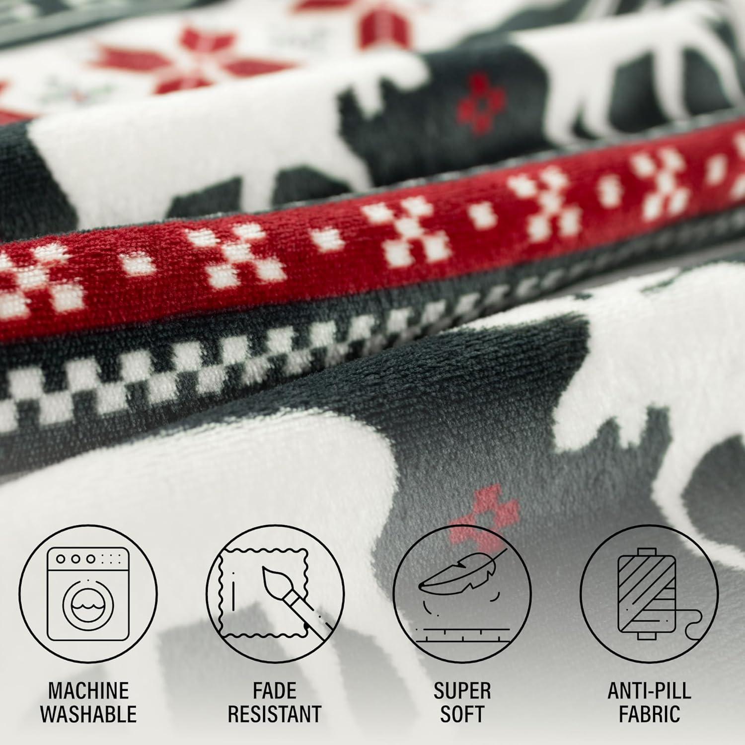 imageLazyOne Oversized Blanket Hoodie Oversized Hoodies for Women and Men One Size Fits All Wearable BlanketsCabin Fair Isle