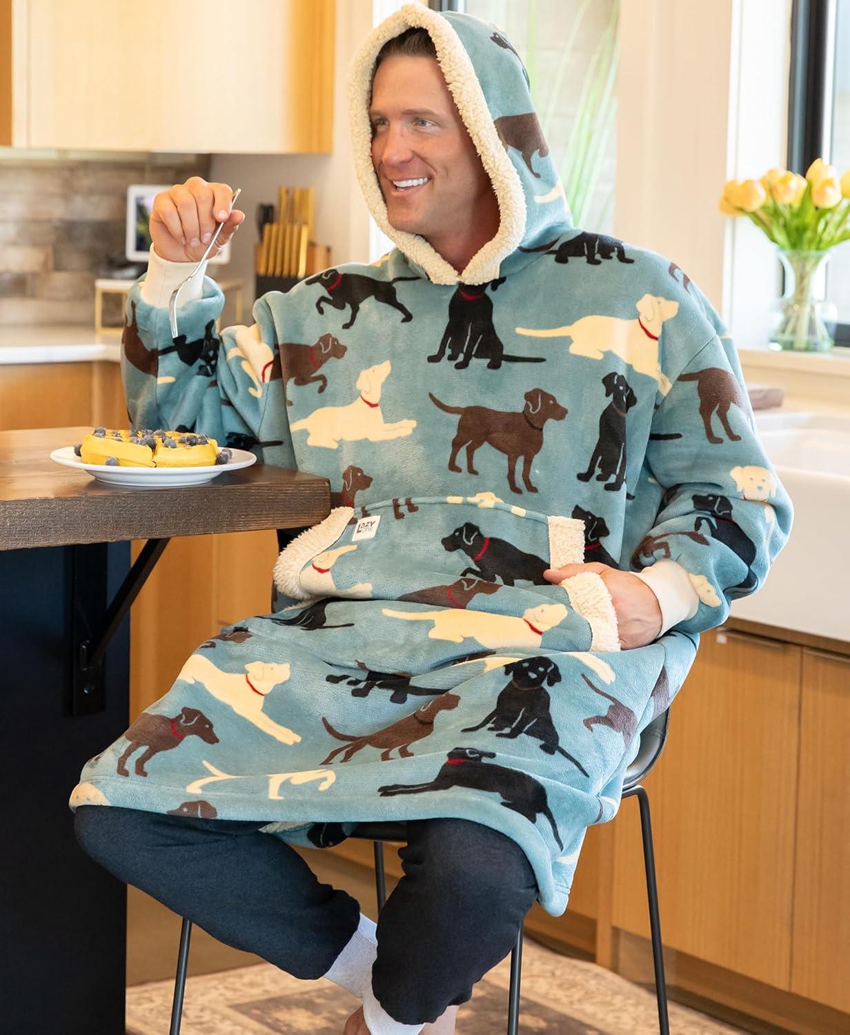 imageLazyOne Oversized Blanket Hoodie Oversized Hoodies for Women and Men One Size Fits All Wearable BlanketsLabs