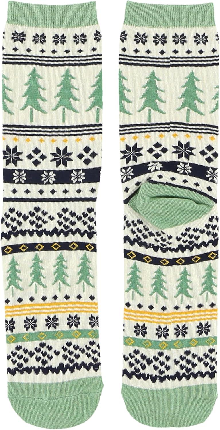 imageLazyOnes Men and Womens Novelty Crew Socks Funny Gifts For Men and Women Christmas SocksReindeer Fair Isle