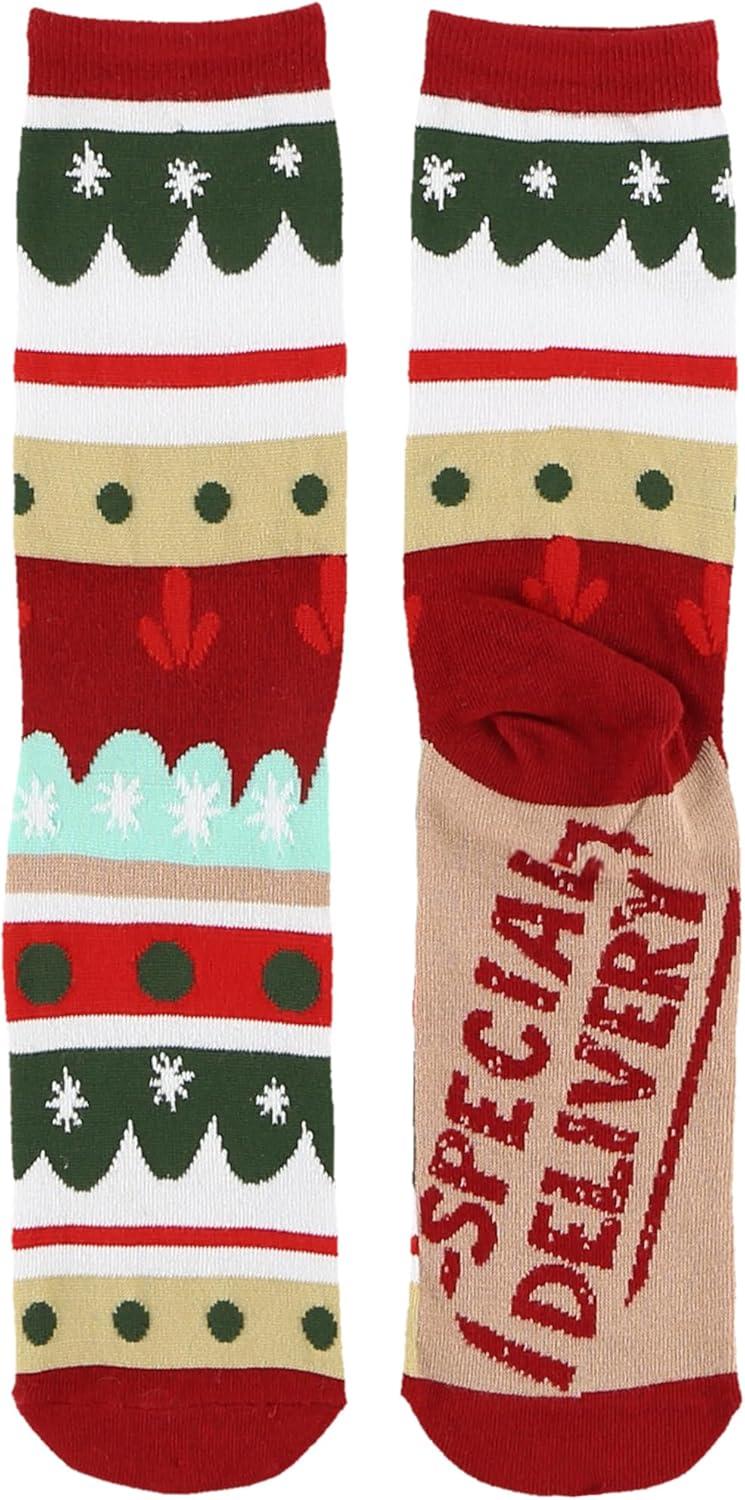 imageLazyOnes Men and Womens Novelty Crew Socks Funny Gifts For Men and Women Christmas SocksSpecial Delivery