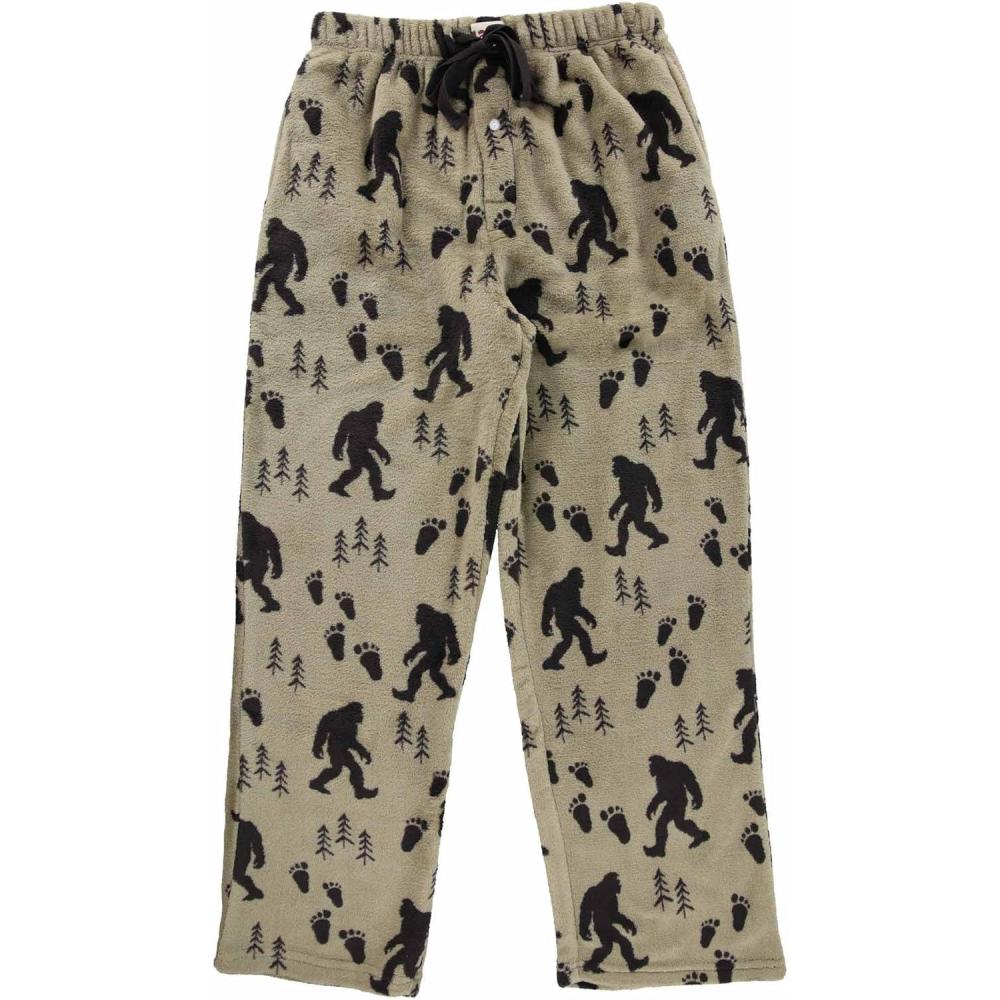 imageLazy One Mens Fleece Pajama Pants Nordic Fleece Pajama Bottoms for Men Warm Pajama PantsBigfoot Fleece Pajama Pants