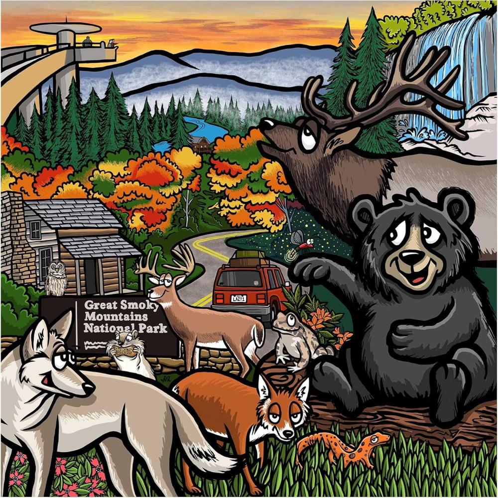 imageLazyOne Outdoor Puzzles Jigsaw Puzzles for Adults and Kids 100 250 500 Piece Puzzle for The Whole Family Great OutdoorsSmoky Mtn National Park