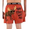 imageLazy One Funny Animal Boxers Novelty Boxer Shorts Humorous Underwear Gag Gifts for Men Dont Moose With Me LARGE