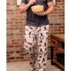 imageLazy One Funny Moose Pajama Pants for Men Mens Separate Bottoms Lounge PantsLight Grey Dont Do Mornings Moose Pajama Pants