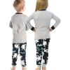 imageLazy One Warm LongSleeve PJ Sets for Girls and Boys Funny Animal Kids Pajama Sets Cozy ComfyYeti for Bed Boy Pajama Sets Light Grey