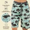imageLazy One Womens Bermuda Shorts with Elastic Waistband and Scoop Pockets Animal Designs XSXLBearly Awake Grey Bermuda Shorts