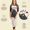 imageLazy One Womens Soft Casual Pajama Leggings and Tall Tee Sets With Cute Fun Prints Cute Womens Pajama SetsBear Hug Legging Set