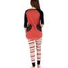 imageLazy One Womens Soft Casual Pajama Leggings and Tall Tee Sets With Cute Fun Prints Cute Womens Pajama SetsBear Hug Pink Red Pajama Set