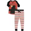 imageLazy One Womens Soft Casual Pajama Leggings and Tall Tee Sets With Cute Fun Prints Cute Womens Pajama SetsBear Hug Pink Red Pajama Set