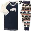 imageLazy One Womens Soft Casual Pajama Leggings and Tall Tee Sets With Cute Fun Prints Cute Womens Pajama SetsBuffalo Fair Isle Legging Set