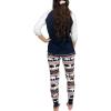 imageLazy One Womens Soft Casual Pajama Leggings and Tall Tee Sets With Cute Fun Prints Cute Womens Pajama SetsBuffalo Fair Isle Legging Set