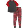 imageLazy One Womens Soft Casual Pajama Leggings and Tall Tee Sets With Cute Fun Prints Cute Womens Pajama SetsDont Wake the Bear Pajama Set