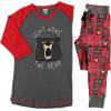 imageLazy One Womens Soft Casual Pajama Leggings and Tall Tee Sets With Cute Fun Prints Cute Womens Pajama SetsDont Wake the Bear Pajama Set