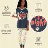 imageLazy One Womens Soft Casual Pajama Leggings and Tall Tee Sets With Cute Fun Prints Cute Womens Pajama SetsRuff Night Pajama Set