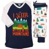 imageLazy One Womens Soft Casual Pajama Leggings and Tall Tee Sets With Cute Fun Prints Cute Womens Pajama SetsSleep in Mtn Pajama Set