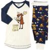 imageLazy One Womens Soft Casual Pajama Leggings and Tall Tee Sets With Cute Fun Prints Cute Womens Pajama SetsSmore Sleep Pajama Set