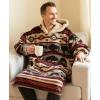 imageLazyOne Oversized Blanket Hoodie Oversized Hoodies for Women and Men One Size Fits All Wearable BlanketsBuffalo Fair Isle
