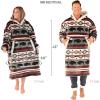 imageLazyOne Oversized Blanket Hoodie Oversized Hoodies for Women and Men One Size Fits All Wearable BlanketsBuffalo Fair Isle