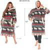 imageLazyOne Oversized Blanket Hoodie Oversized Hoodies for Women and Men One Size Fits All Wearable BlanketsCabin Fair Isle