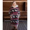 imageLazyOne Oversized Blanket Hoodie Oversized Hoodies for Women and Men One Size Fits All Wearable BlanketsCabin Fair Isle