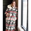 imageLazyOne Oversized Blanket Hoodie Oversized Hoodies for Women and Men One Size Fits All Wearable BlanketsCabin Fair Isle