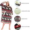imageLazyOne Oversized Blanket Hoodie Oversized Hoodies for Women and Men One Size Fits All Wearable BlanketsCabin Fair Isle